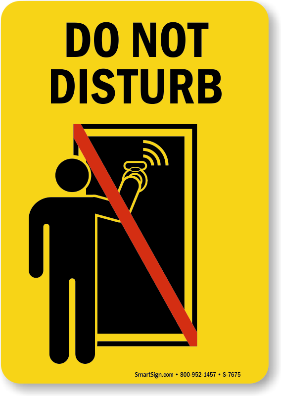 Free printable do not disturb door hangers